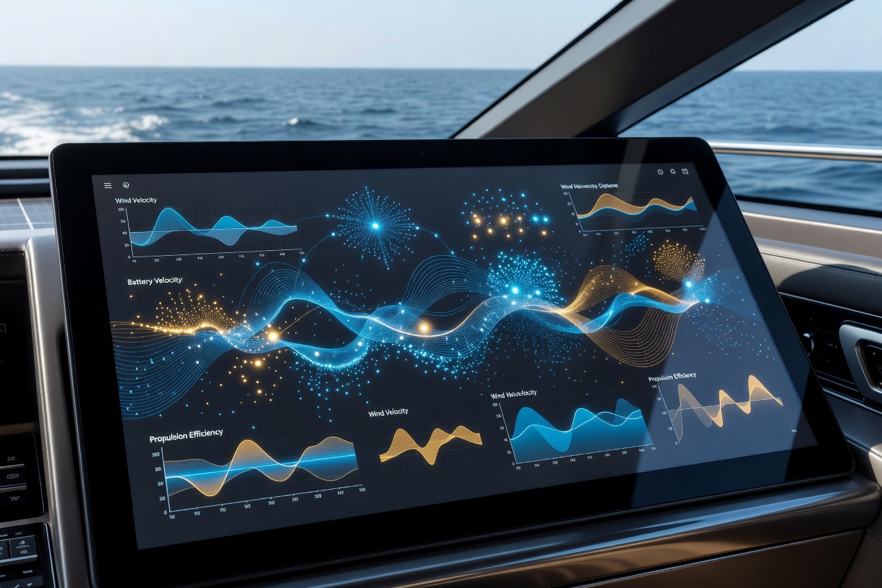Solar Yacht Marine Telemetry Dashboard display screen